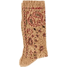 Cotton-blend socks with Bandana motif