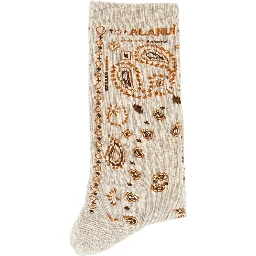 Cotton-blend socks with Bandana motif