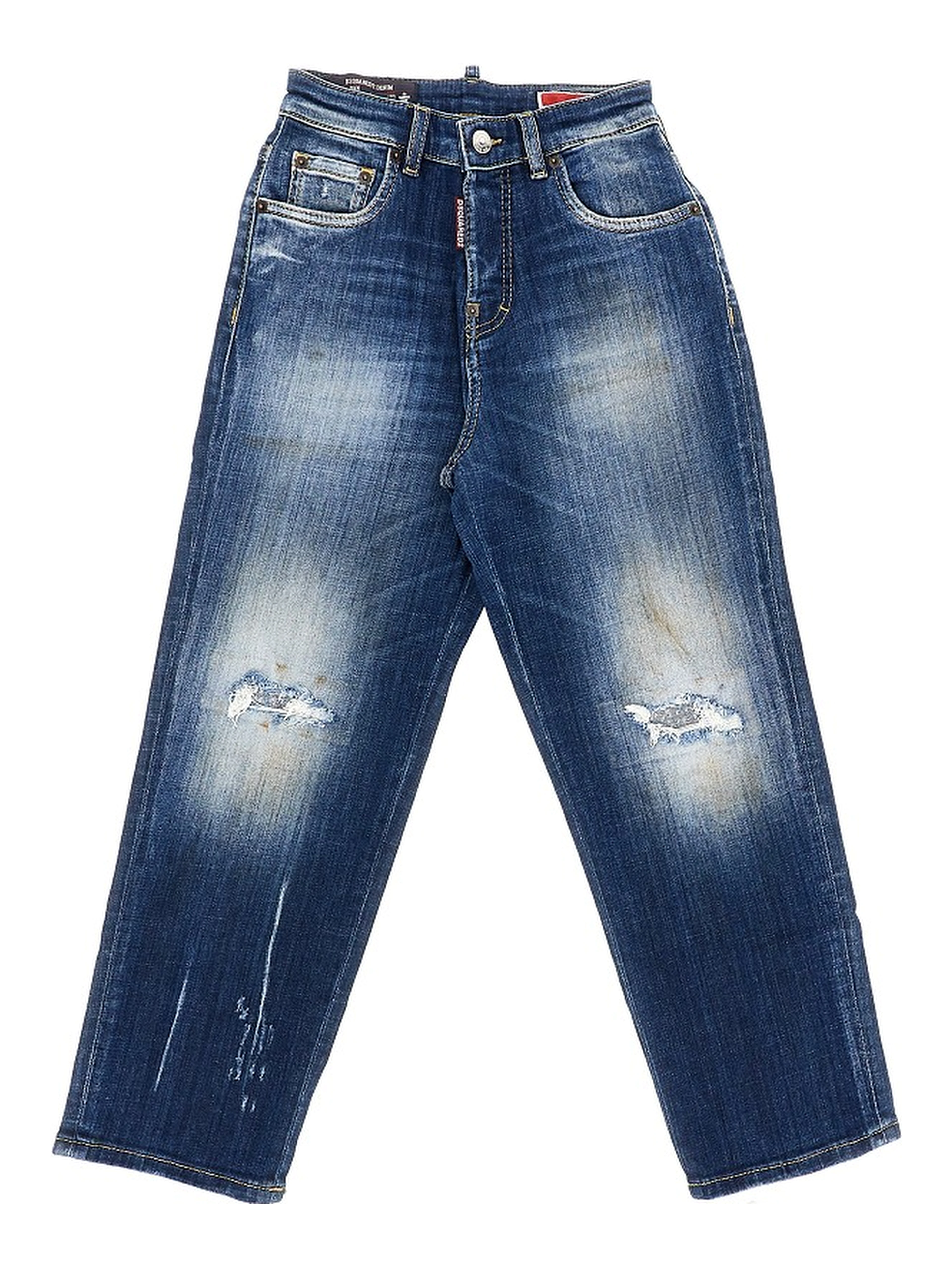 Used effect denim jeans