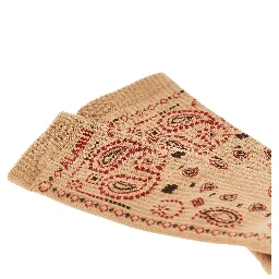 Cotton-blend socks with Bandana motif