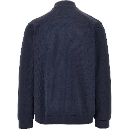 Full-zip sweatshirt with logo plate