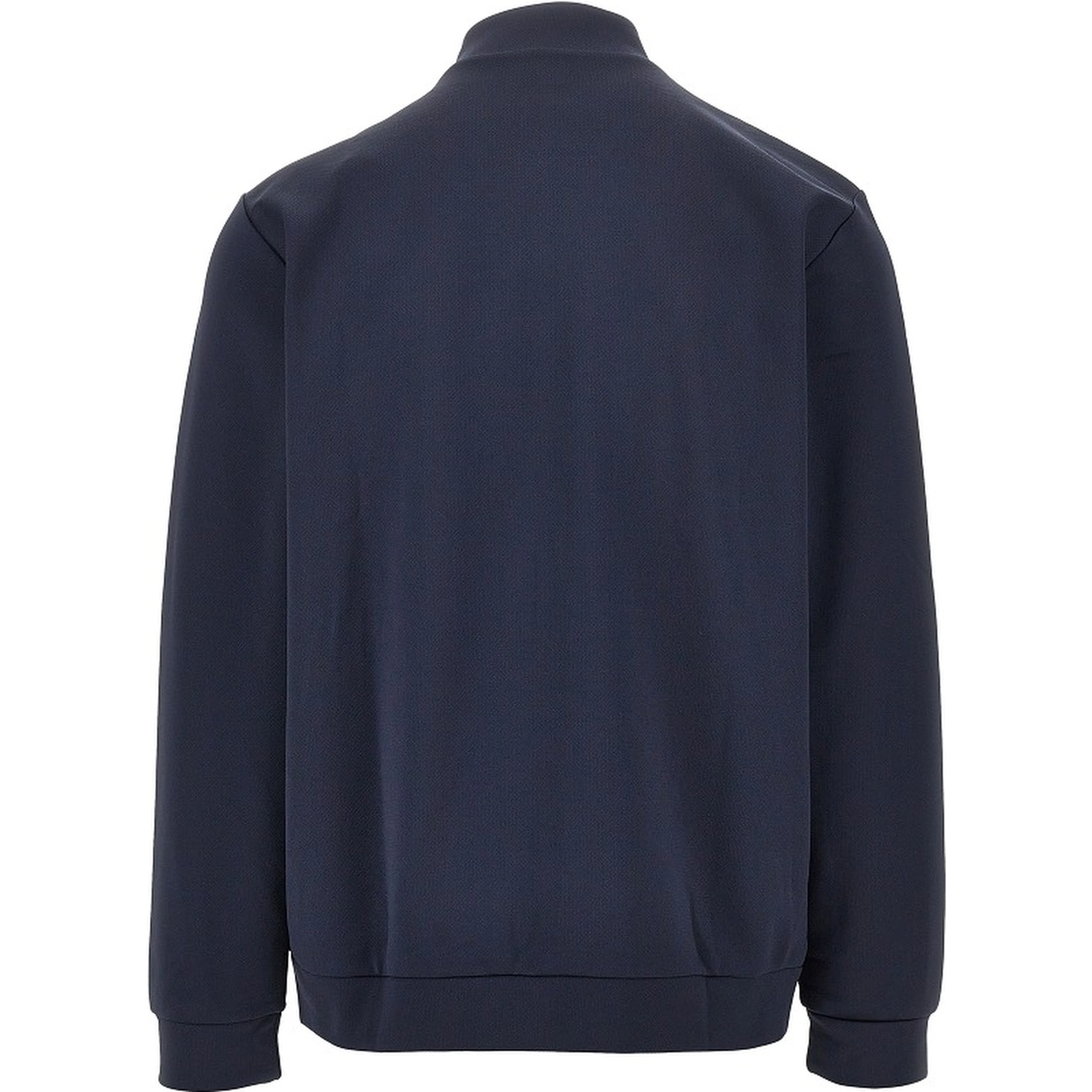 Full-zip sweatshirt with logo plate