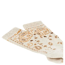 Cotton-blend socks with Bandana motif