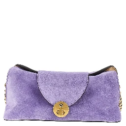 Suede leather 'Vivian' clutch
