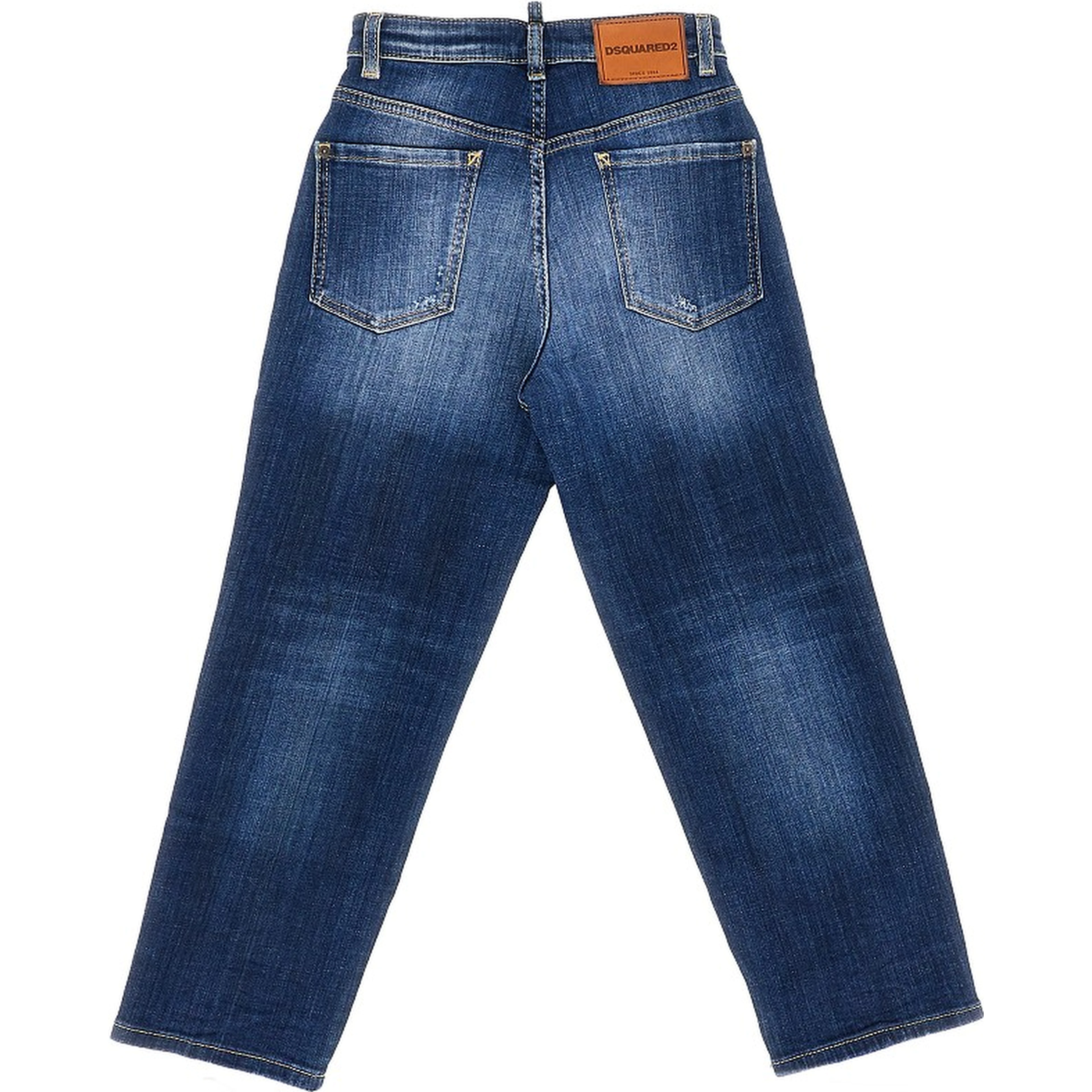 Used effect denim jeans