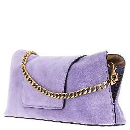 Suede leather 'Vivian' clutch