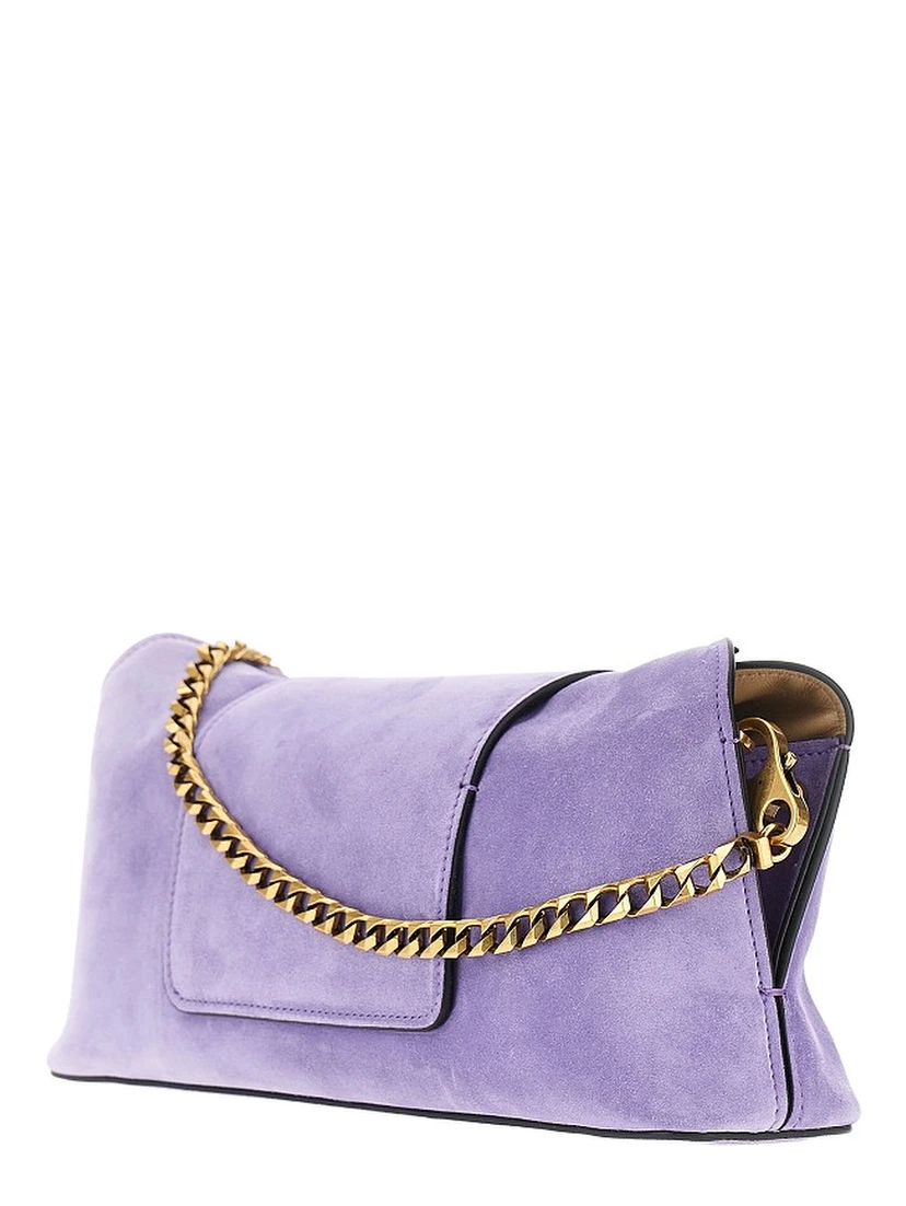 Suede leather 'Vivian' clutch