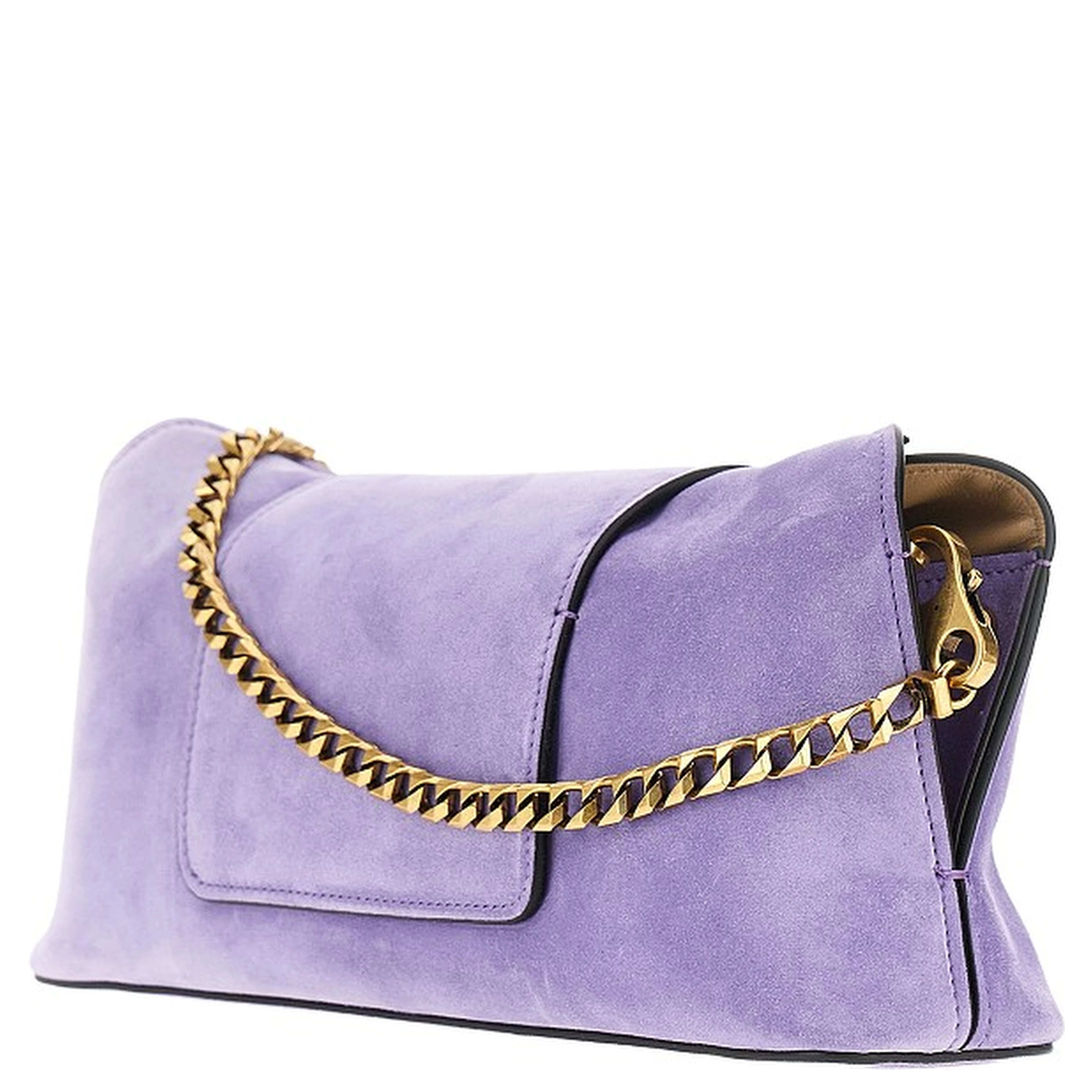 Suede leather 'Vivian' clutch
