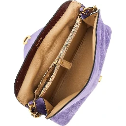 Suede leather 'Vivian' clutch