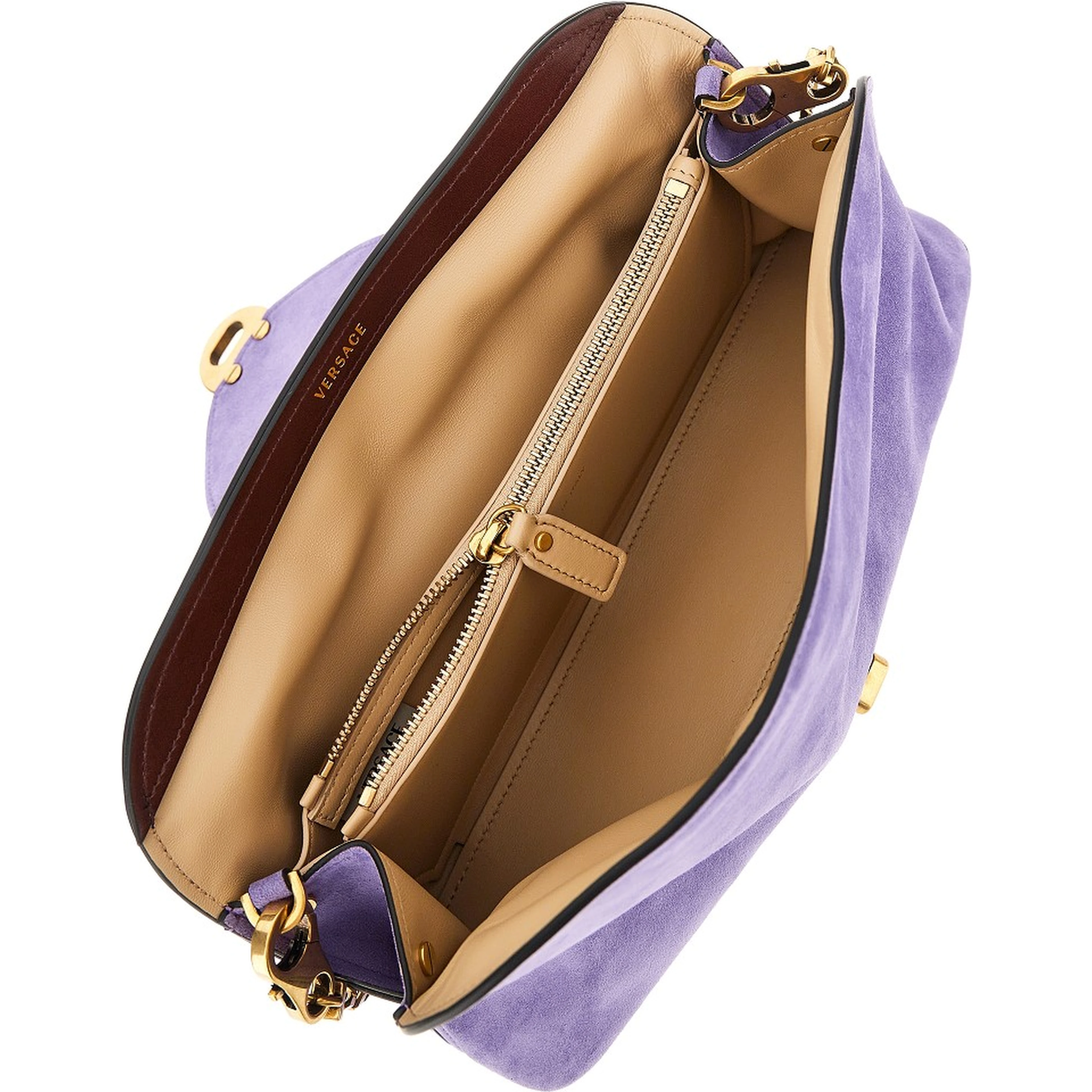 Suede leather 'Vivian' clutch
