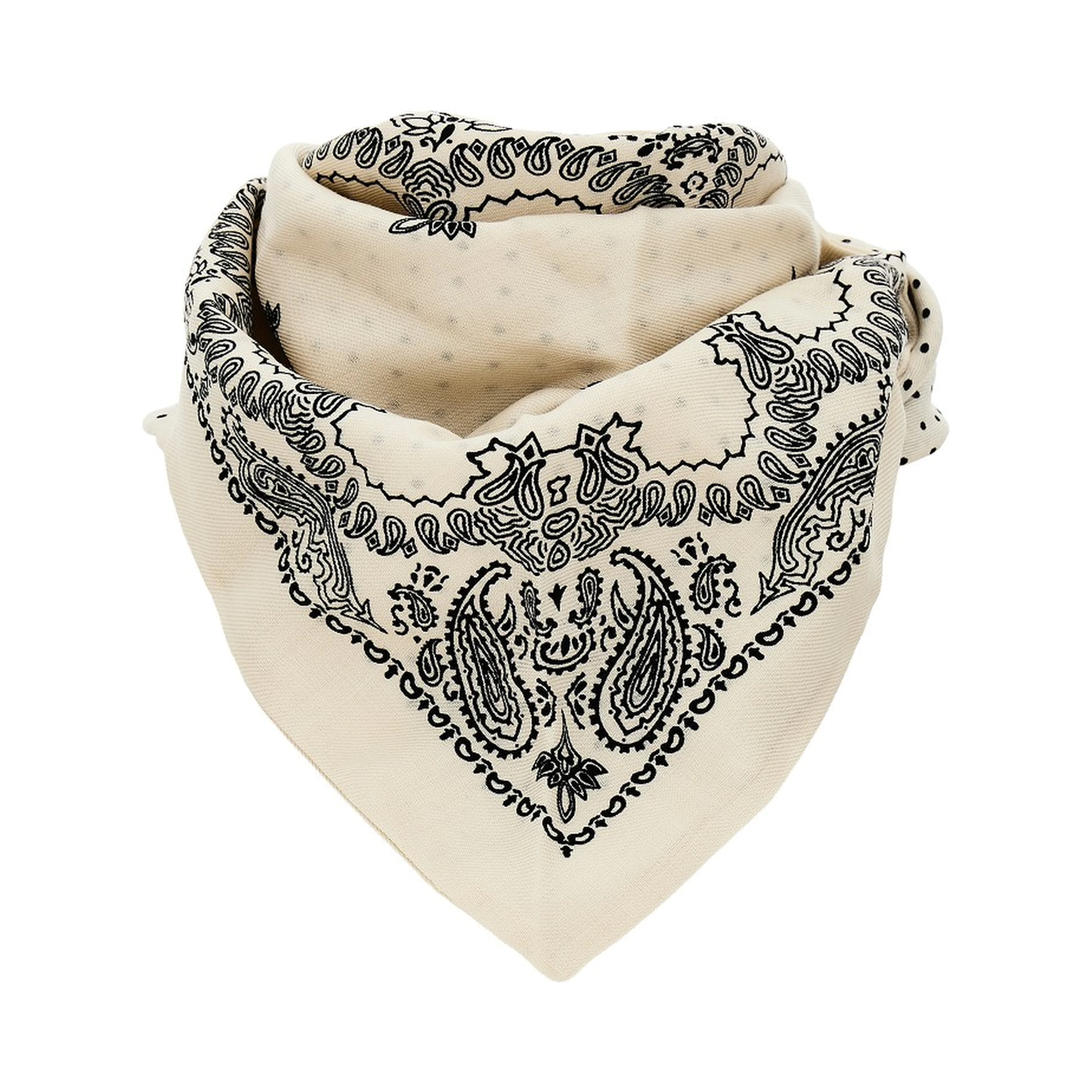 Wool scarf with Bandanda motif