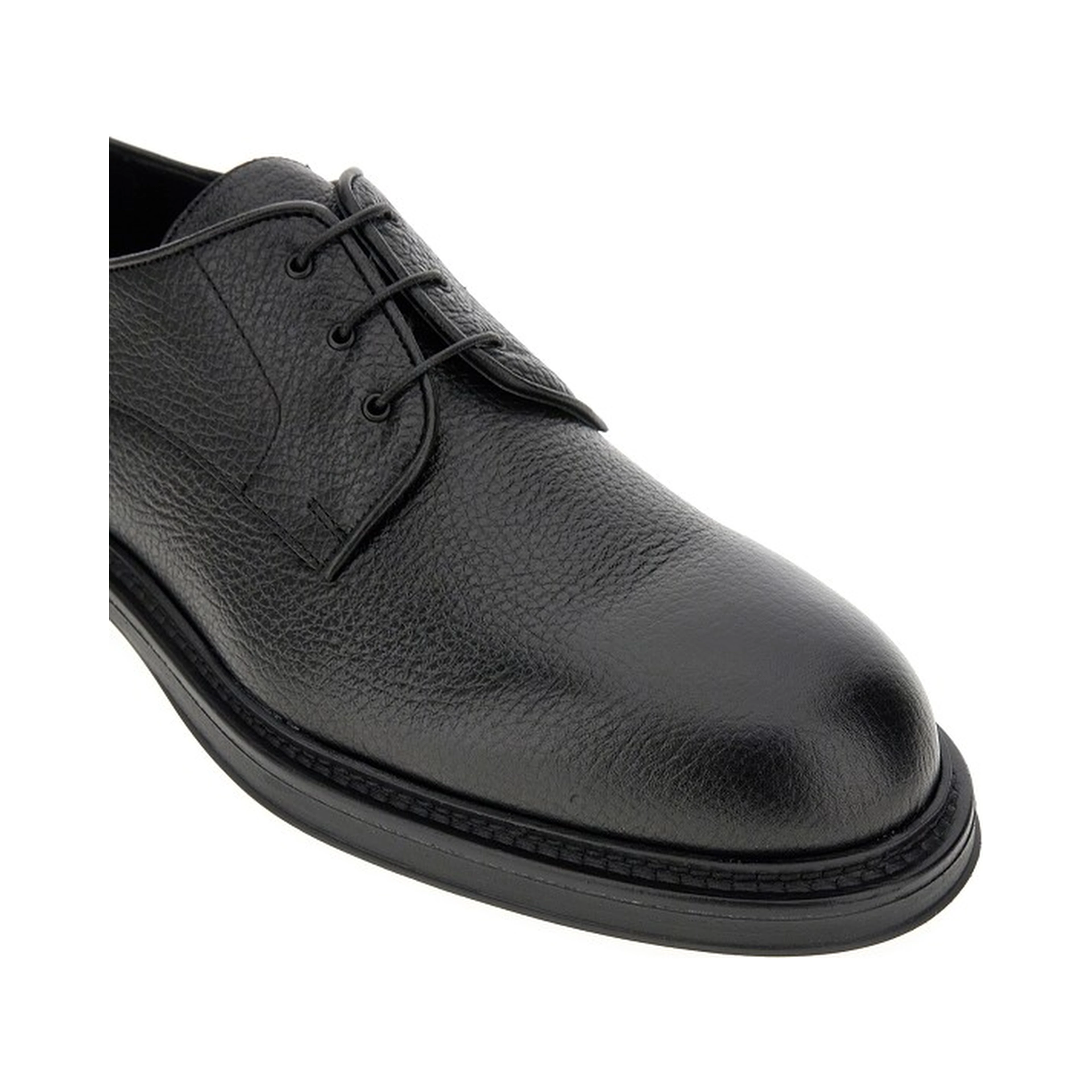 Grained leather Derby shoes
