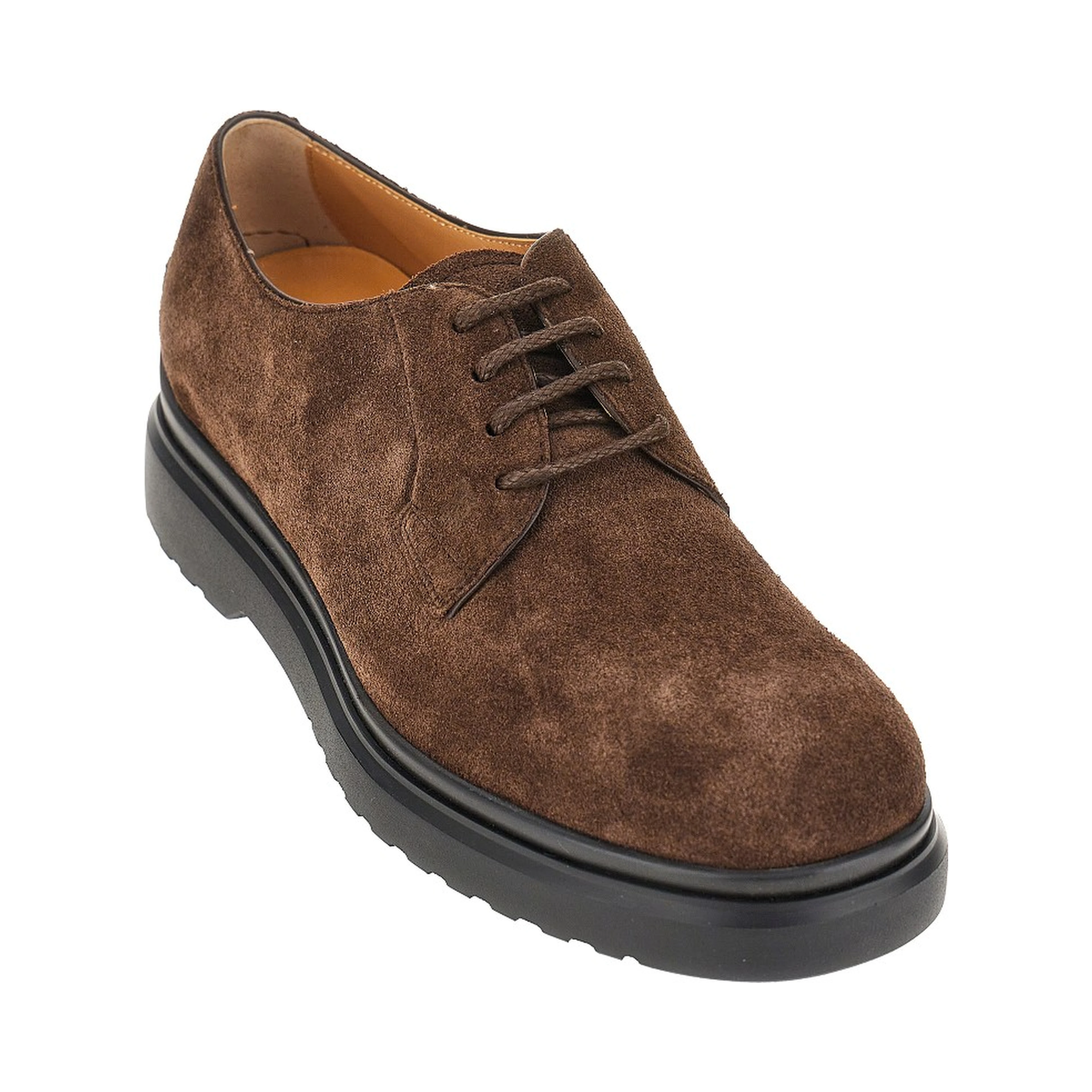 Suede leather laced shoes
