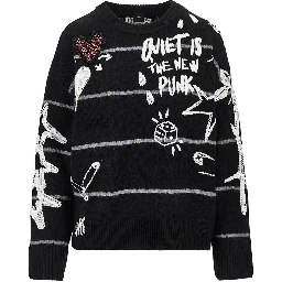 'Quiet Is The New Punk' wool sweater