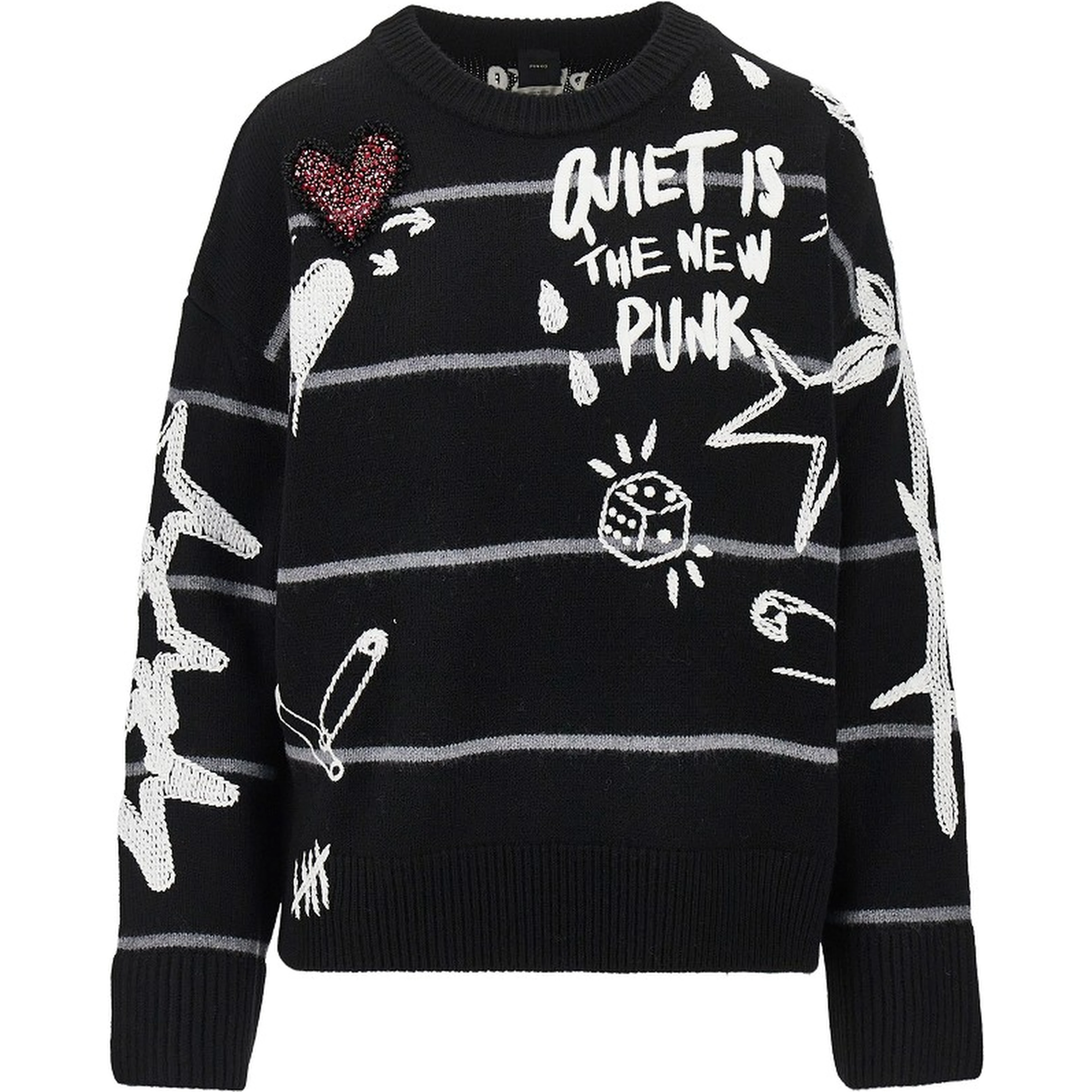 'Quiet Is The New Punk' wool sweater