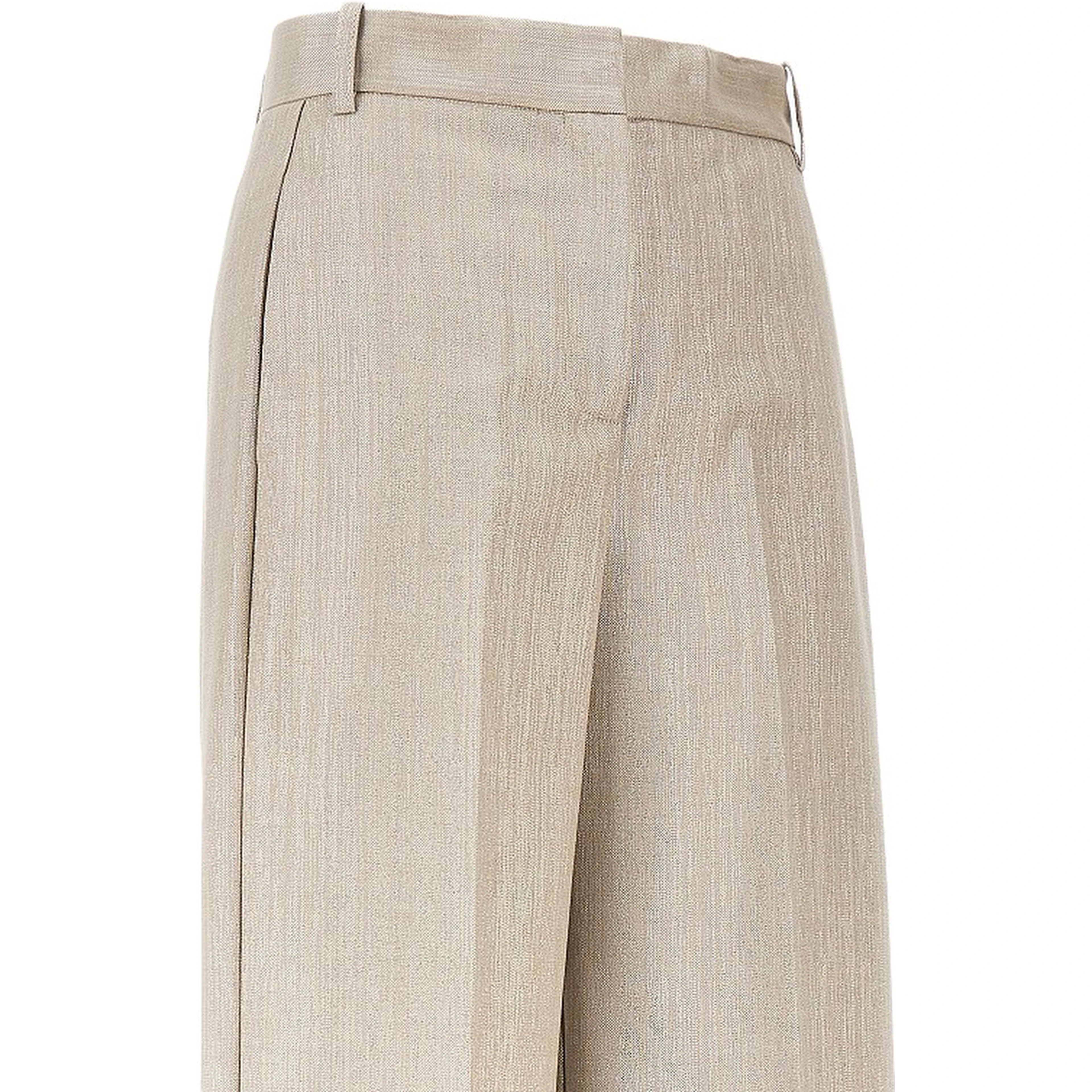 Lurex viscose and wool-blend pants