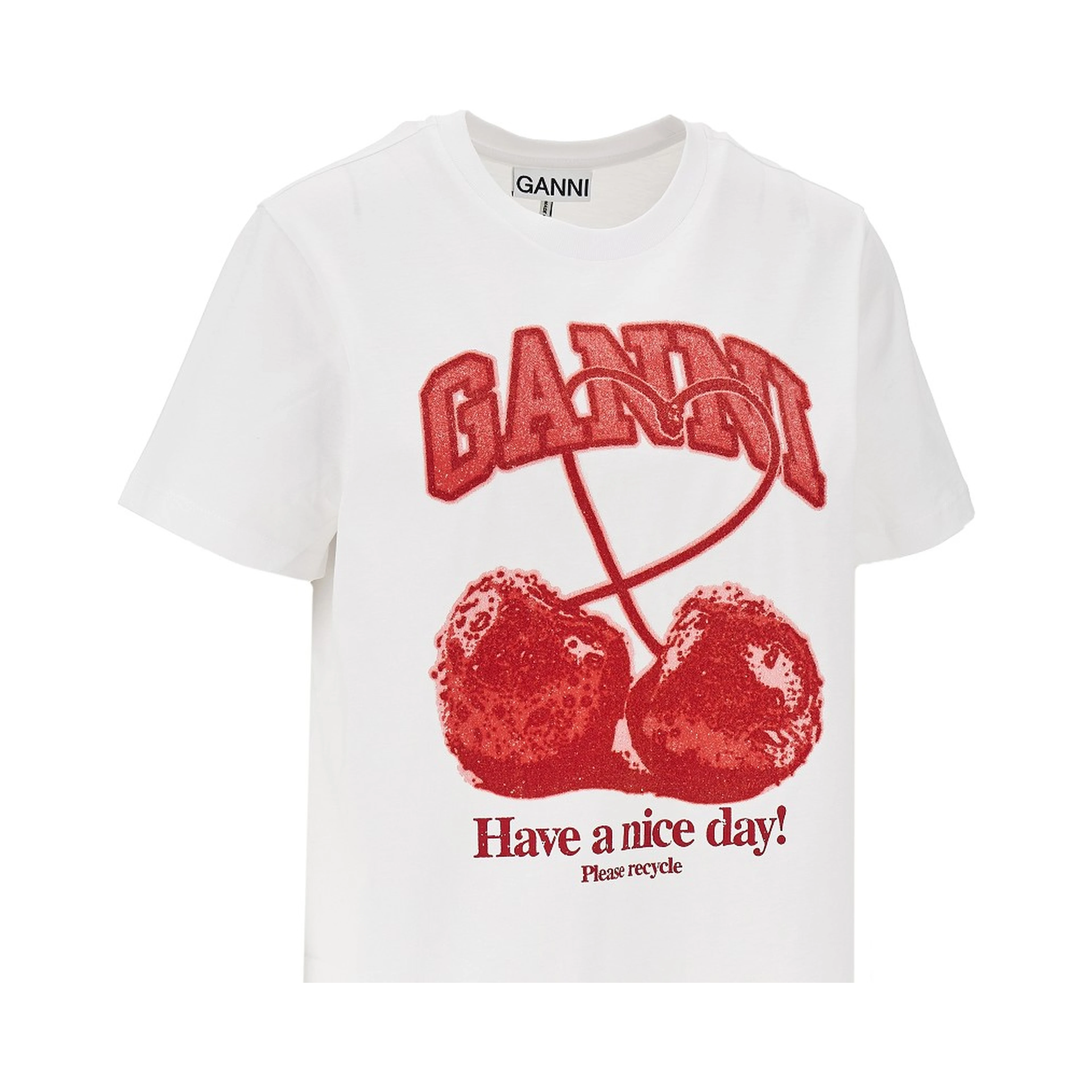 Cotton T-shirt with 'Cherry' print