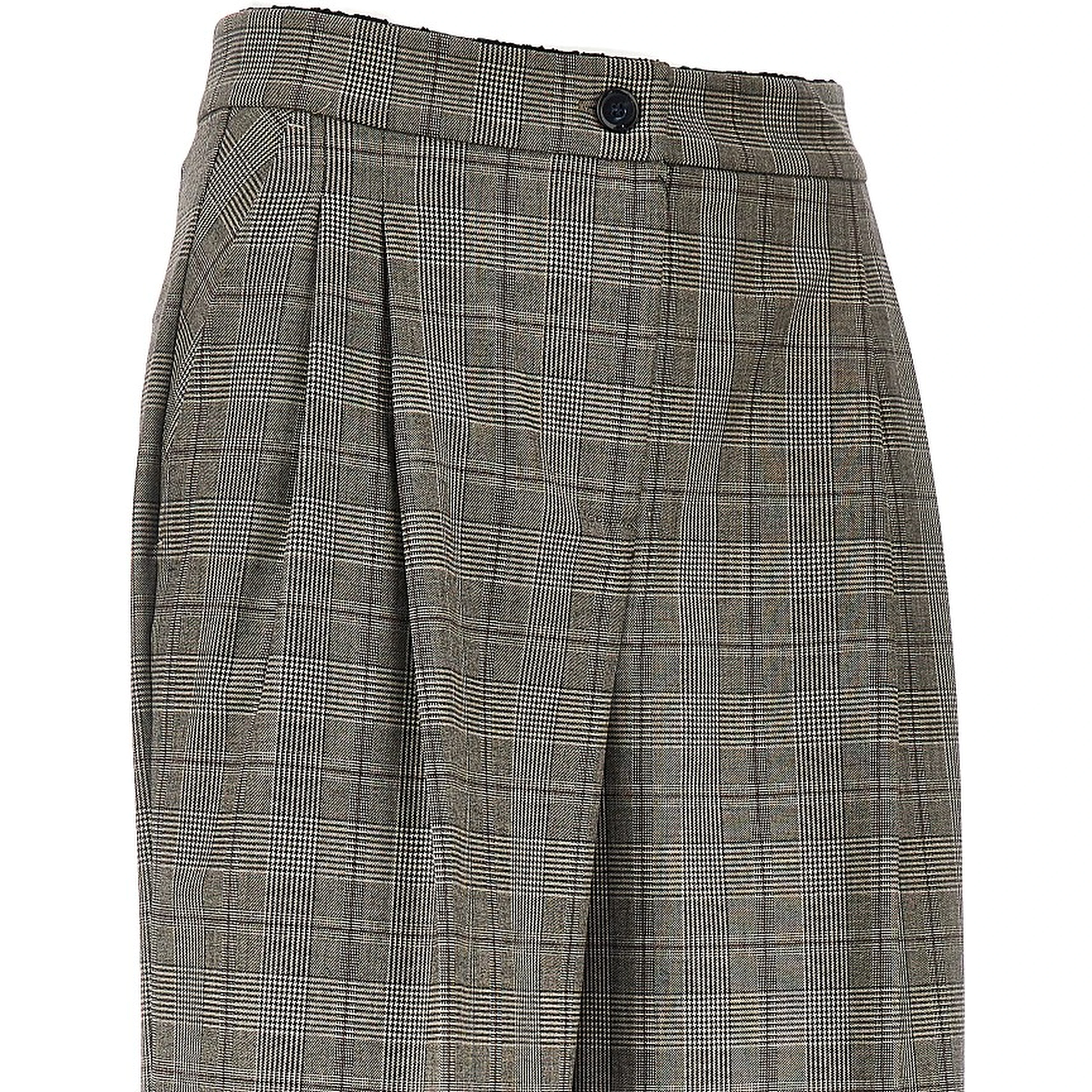 Prince of Wales wide-leg pants