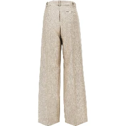 Lurex viscose and wool-blend pants