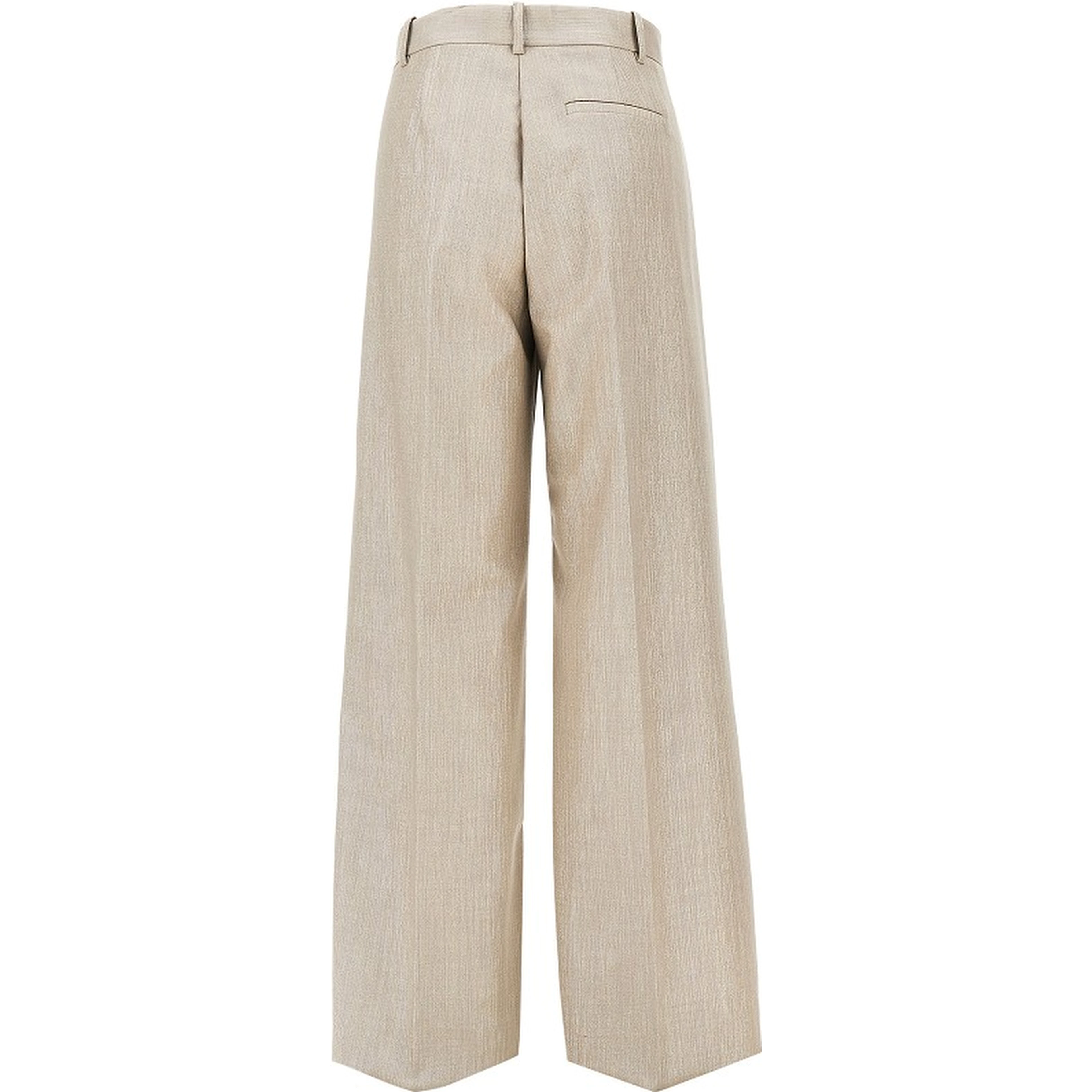 Lurex viscose and wool-blend pants
