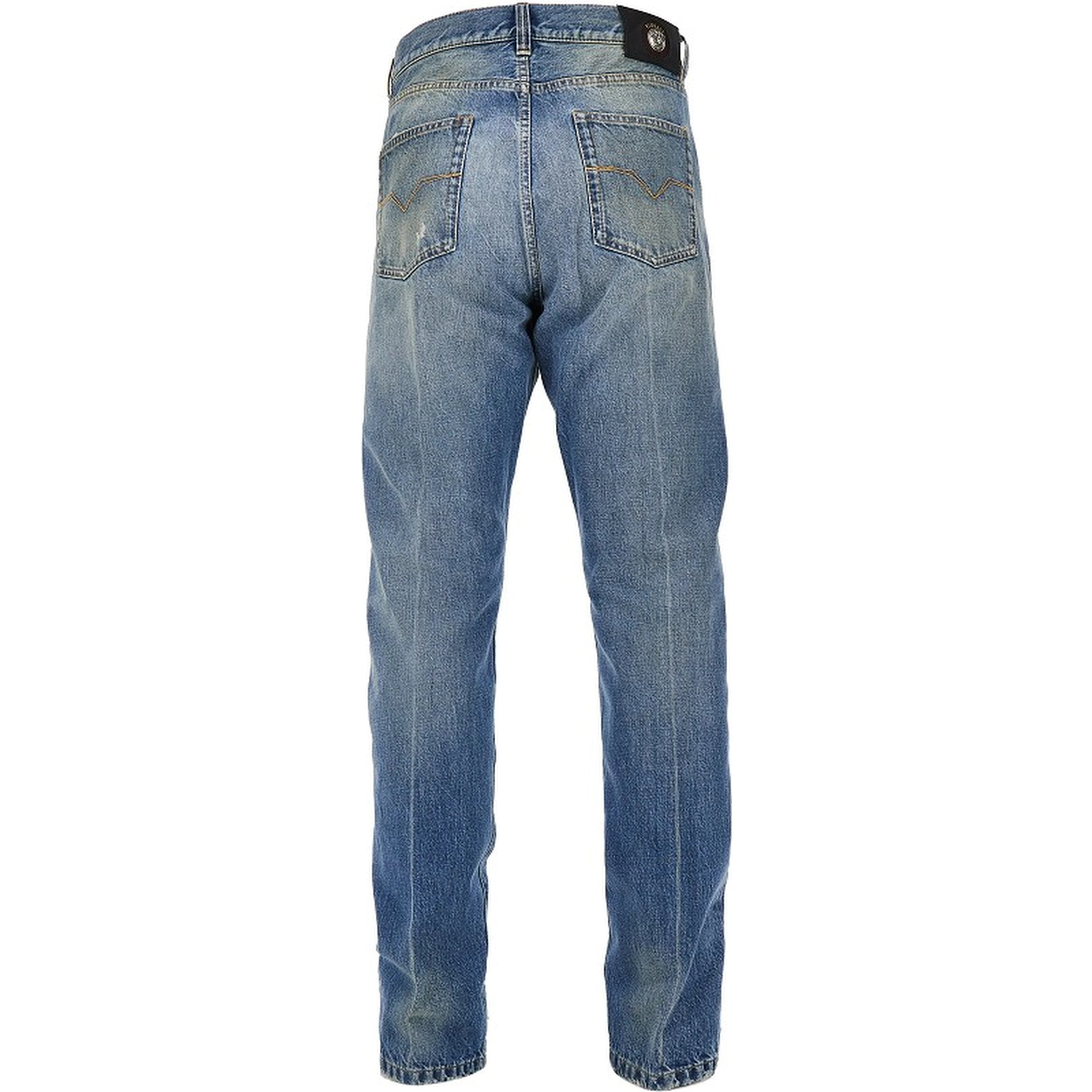 Cotton denim jeans with Medusa detail