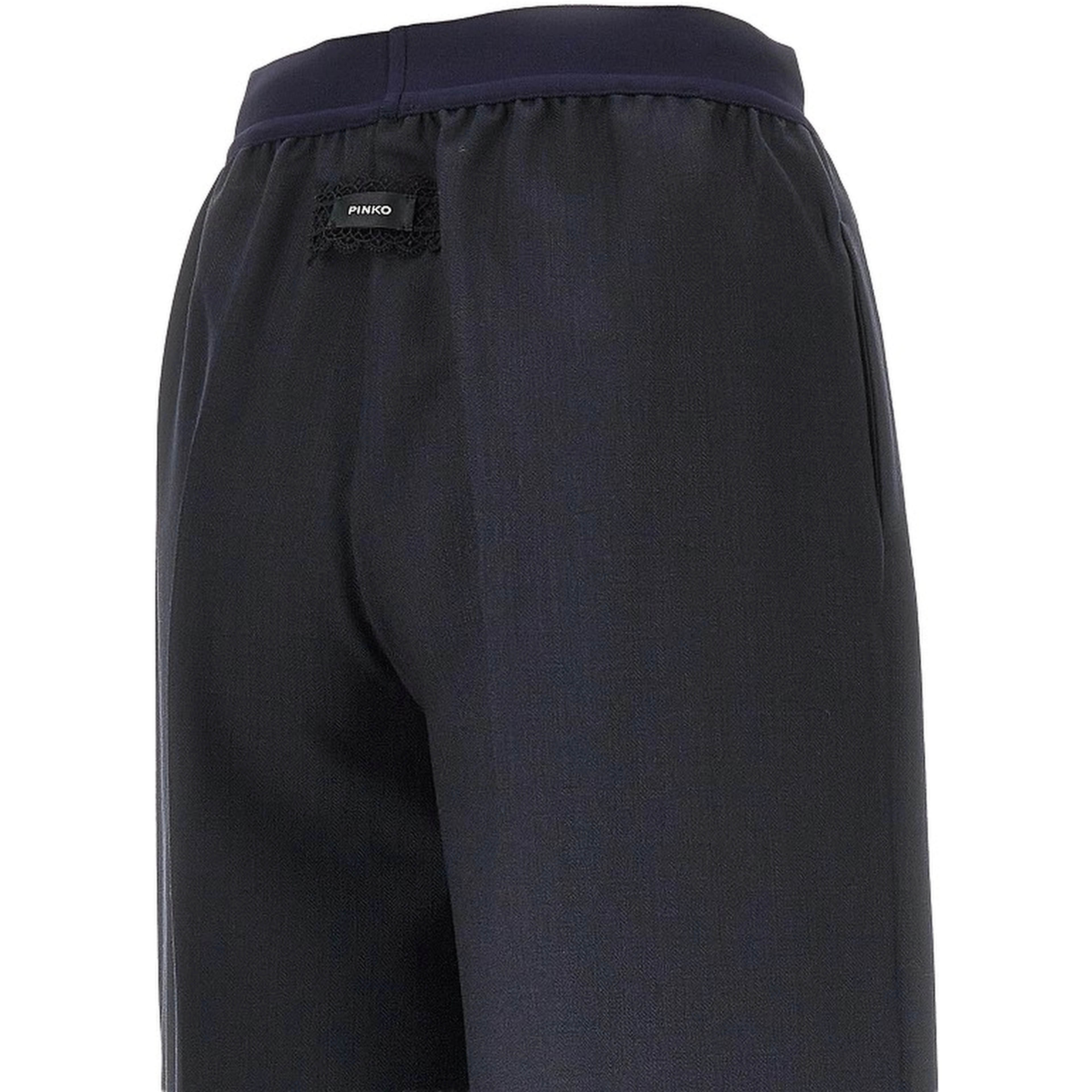 Stretch wool-blend wide-leg pants