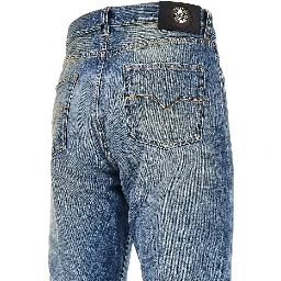 Cotton denim jeans with Medusa detail