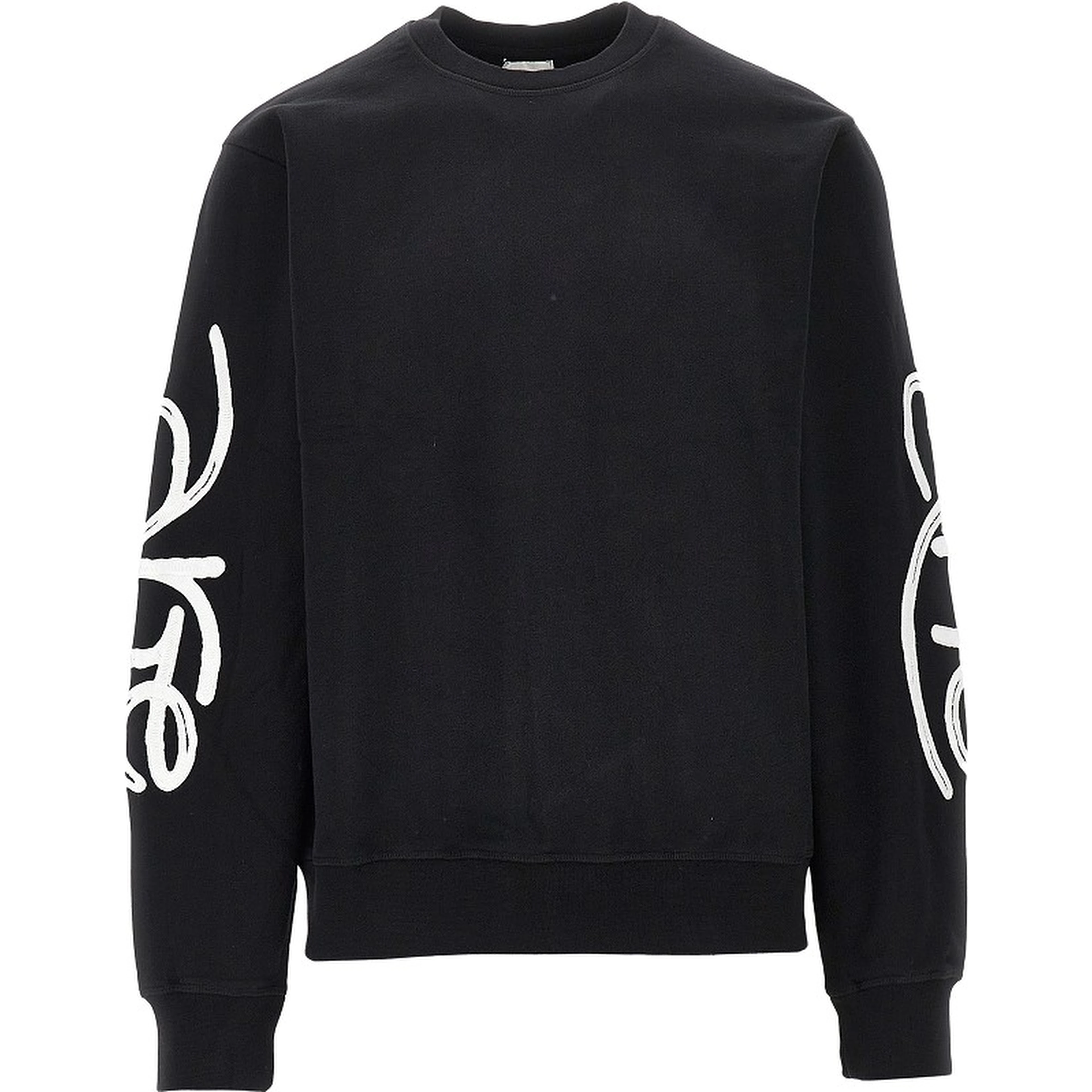 Cotton sweatshirt with logo embroidery