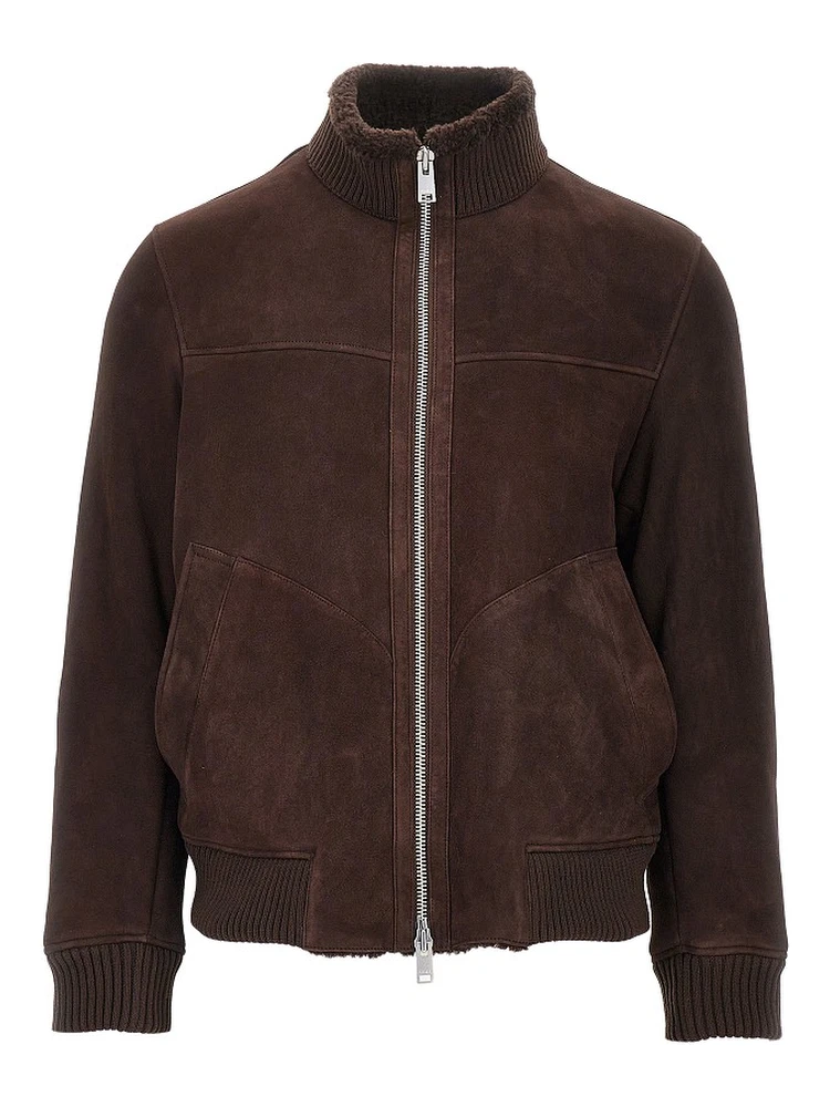 Suede leather jacket