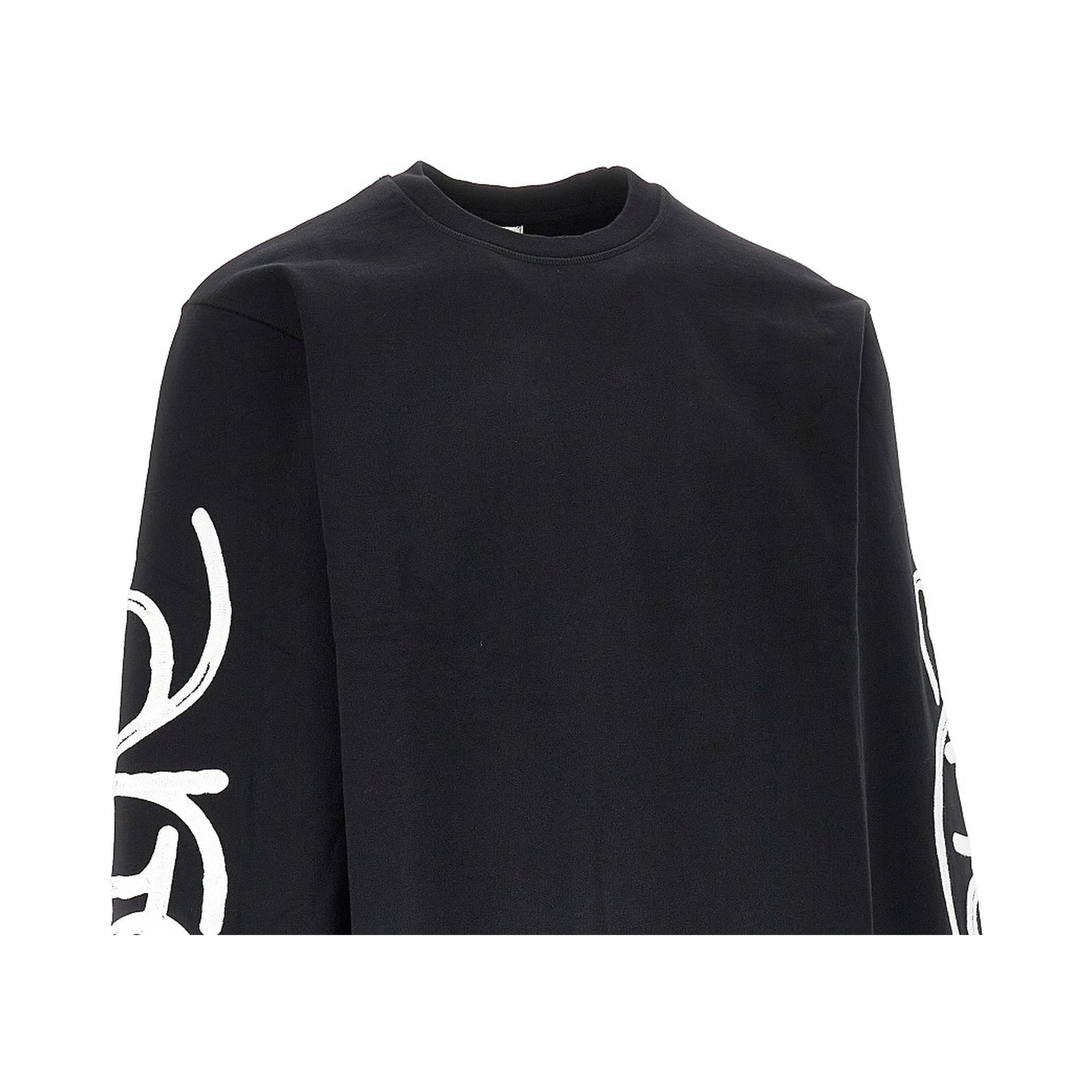 Cotton sweatshirt with logo embroidery