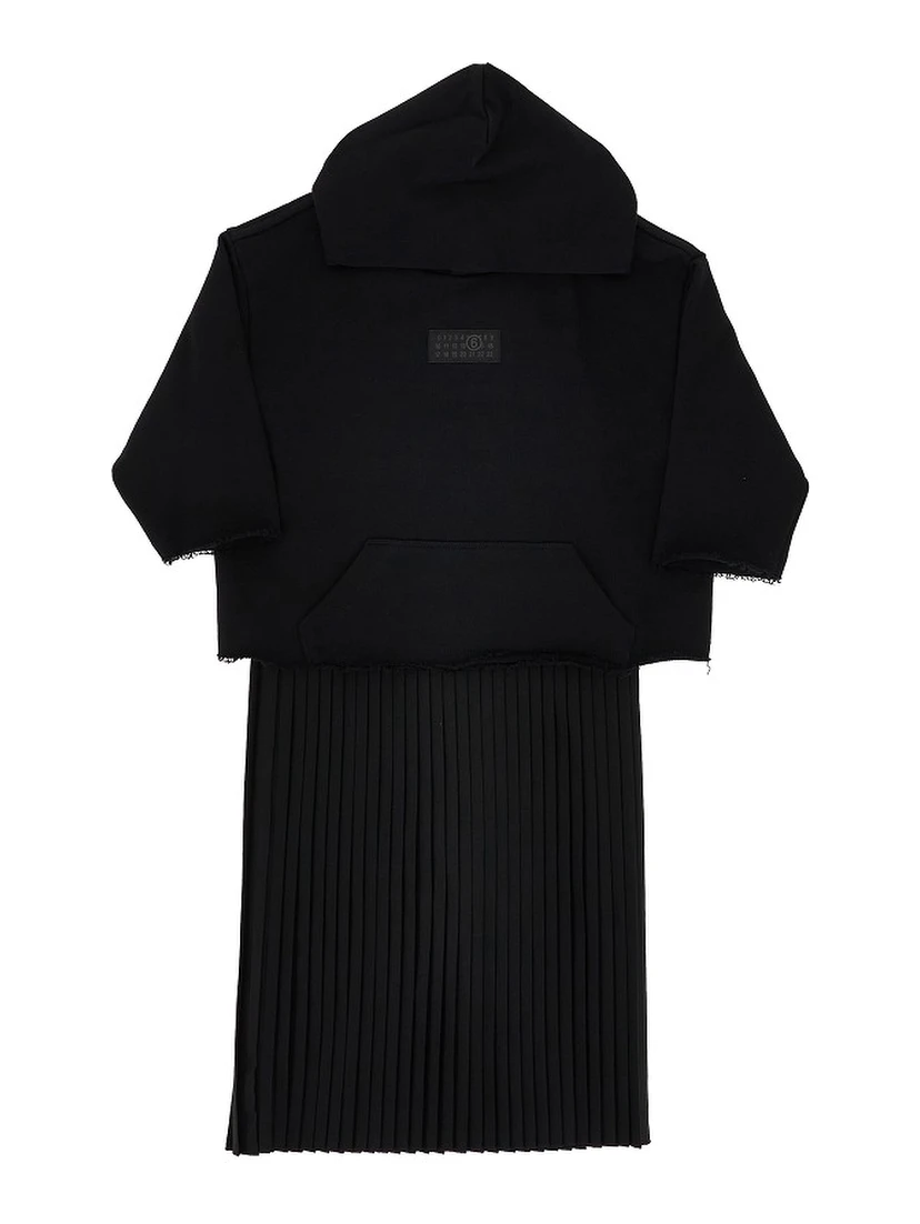 Pleated skirt sweatdress