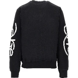 Cotton sweatshirt with logo embroidery