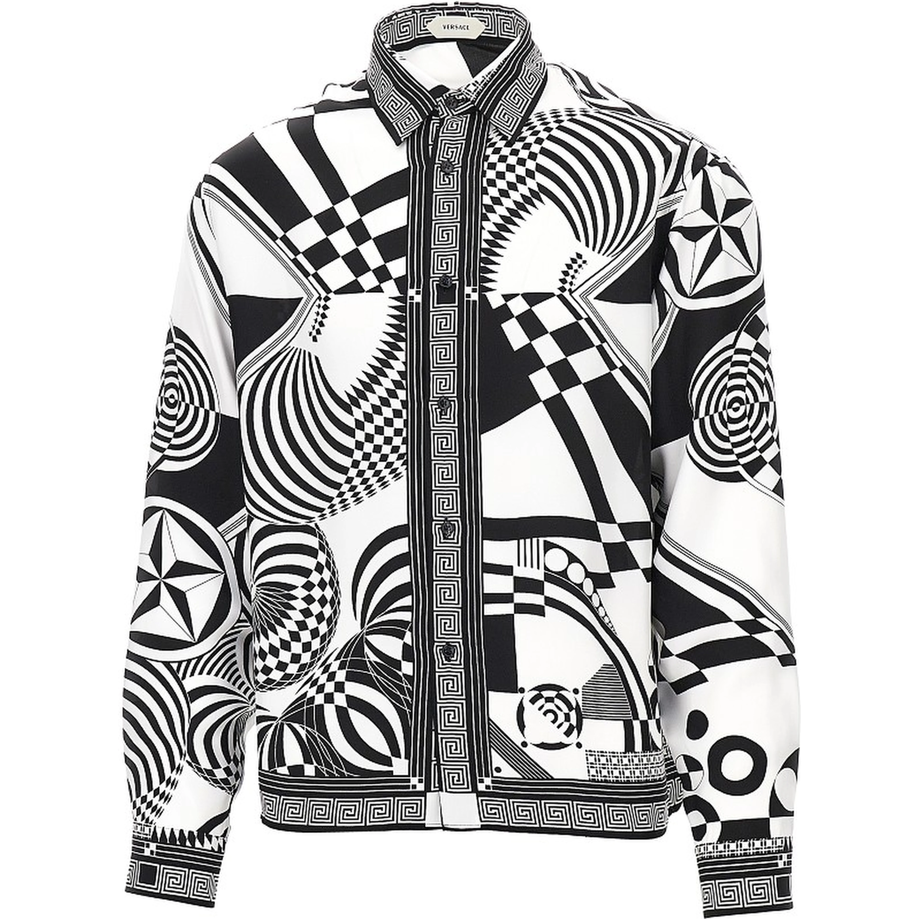 Printed silk twill shirt
