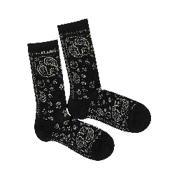 Cotton-blend socks with Bandana motif