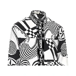 Printed silk twill shirt