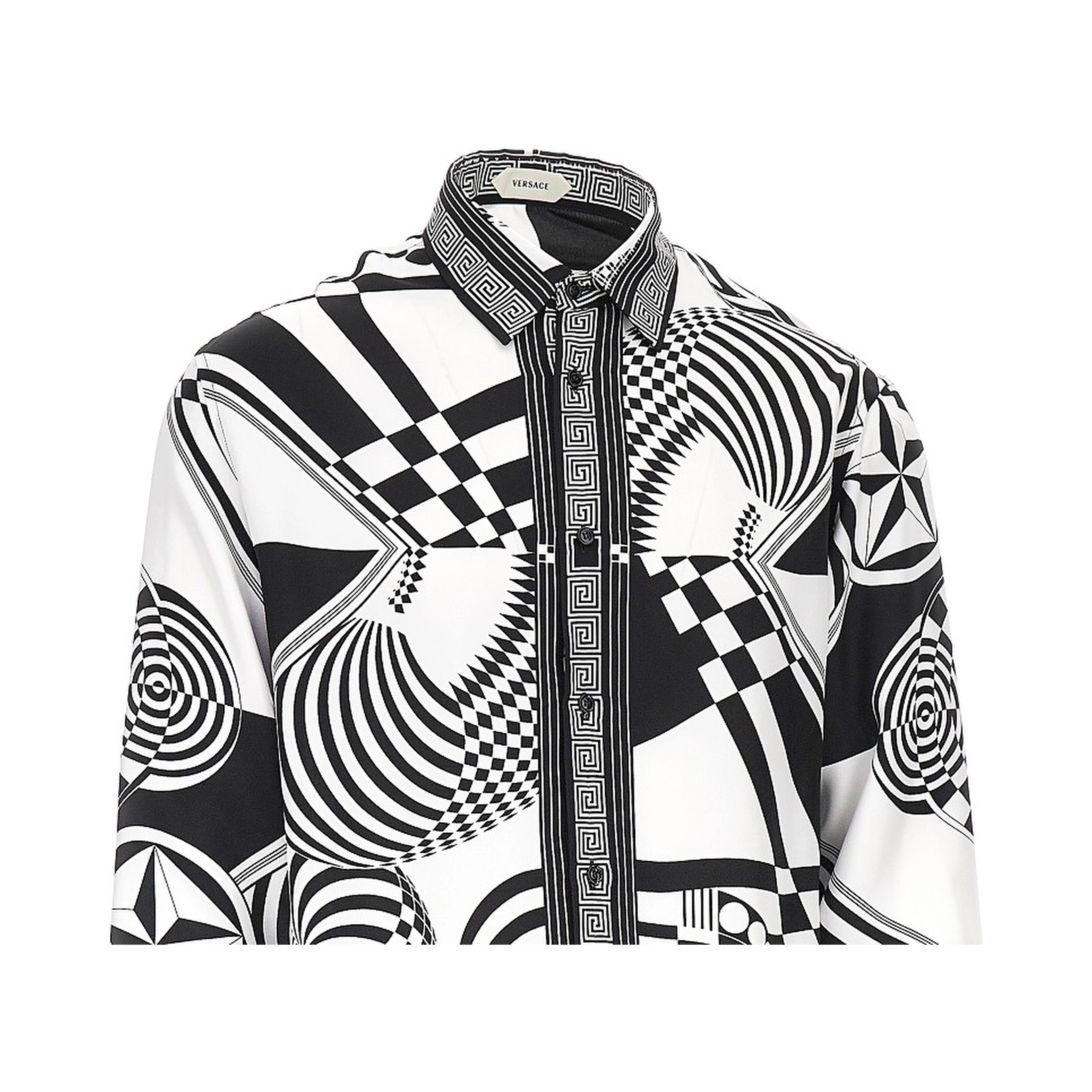Printed silk twill shirt