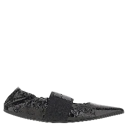 Naplack leather 'Crush' ballet flats