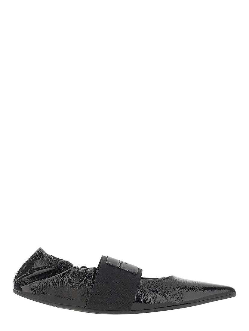 Naplack leather 'Crush' ballet flats