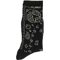 Cotton-blend socks with Bandana motif