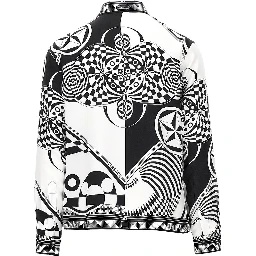 Printed silk twill shirt