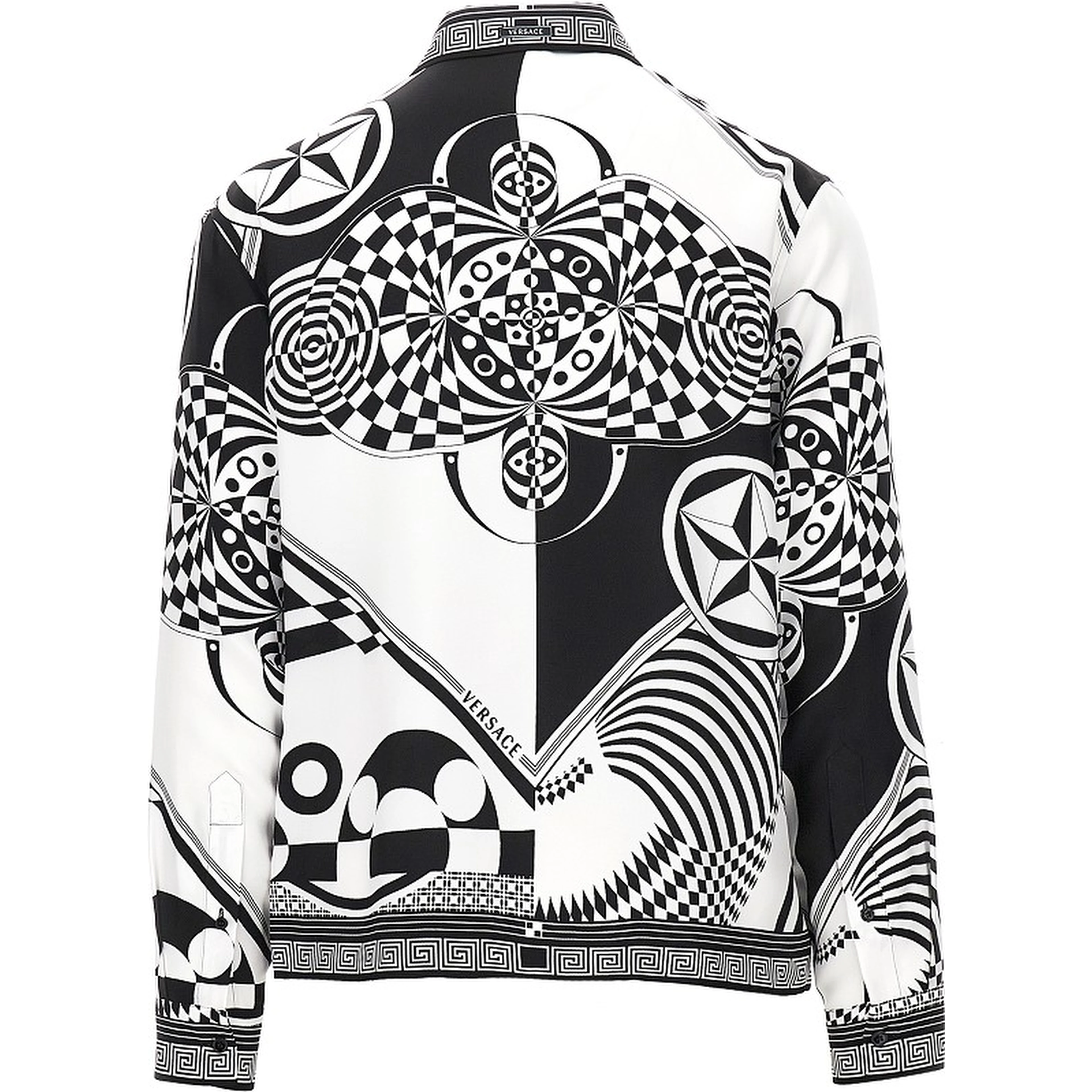 Printed silk twill shirt