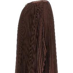 Pleated Crepe de Chine maxi skirt