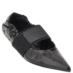 Naplack leather 'Crush' ballet flats