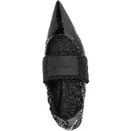 Naplack leather 'Crush' ballet flats