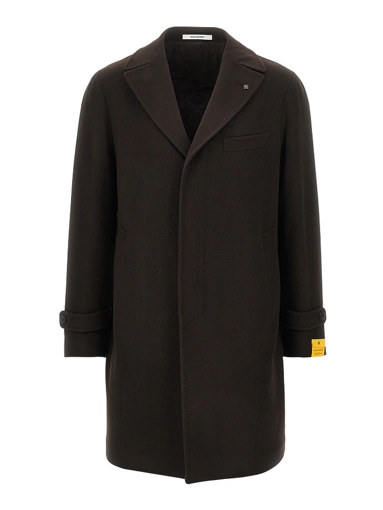 Cashmere and wool tailored coat
