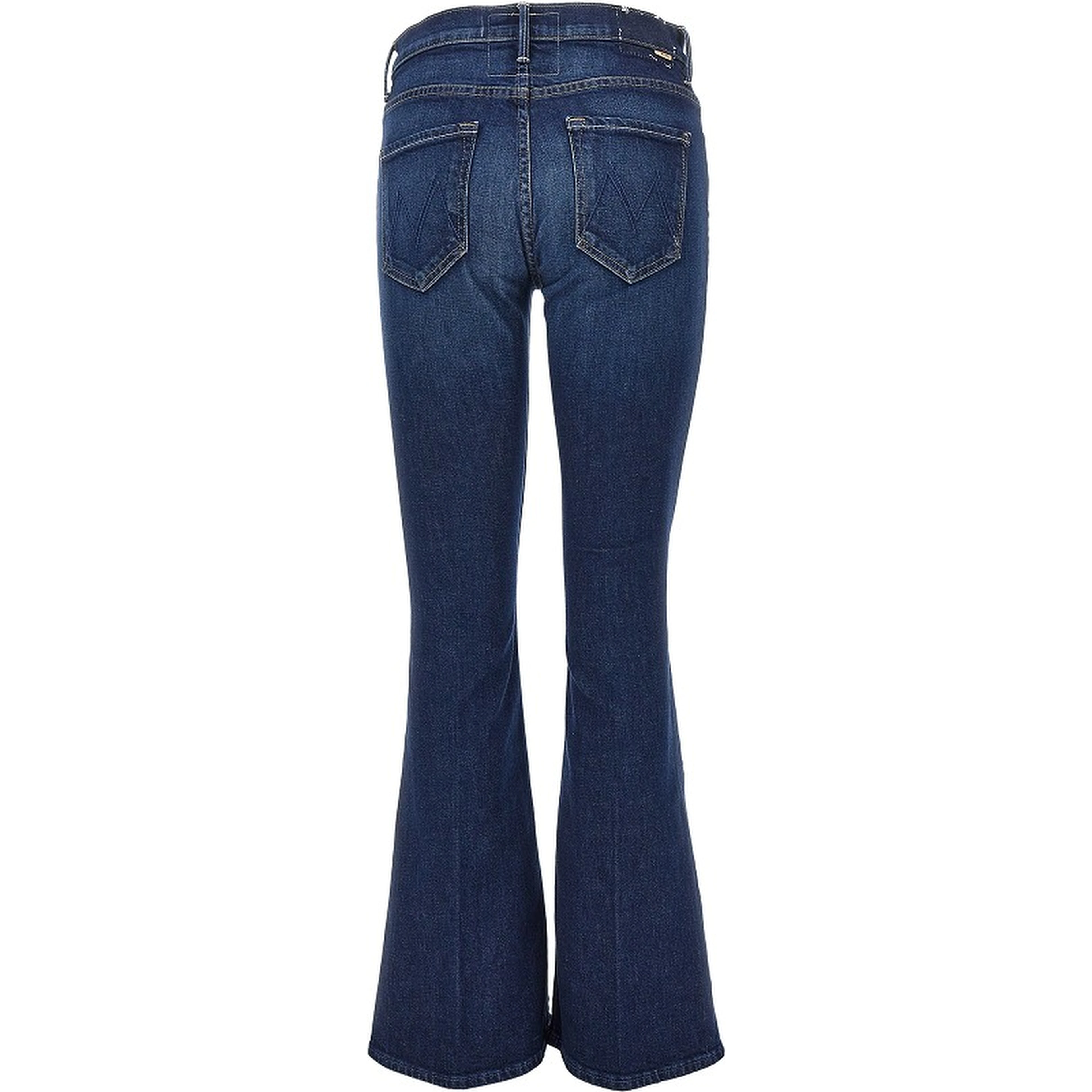 Stretch cotton denim slared jeans