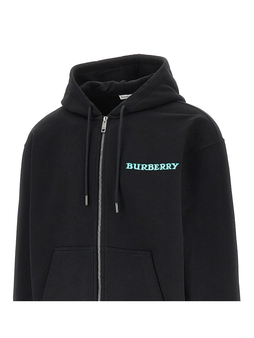 Heritage logo print full-zip hoodie