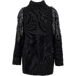 Wool-blend long cardigan