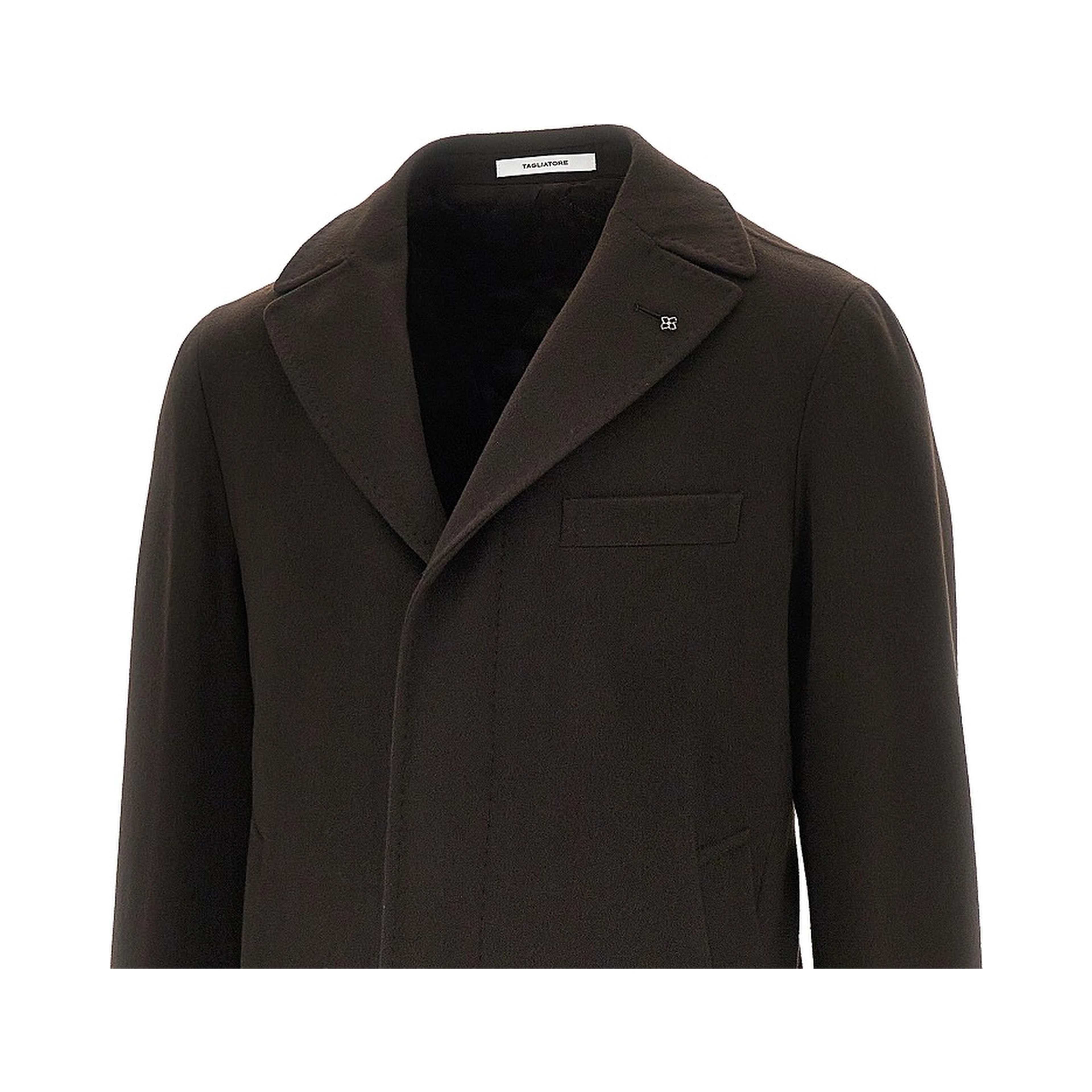 Cashmere and wool tailored coat