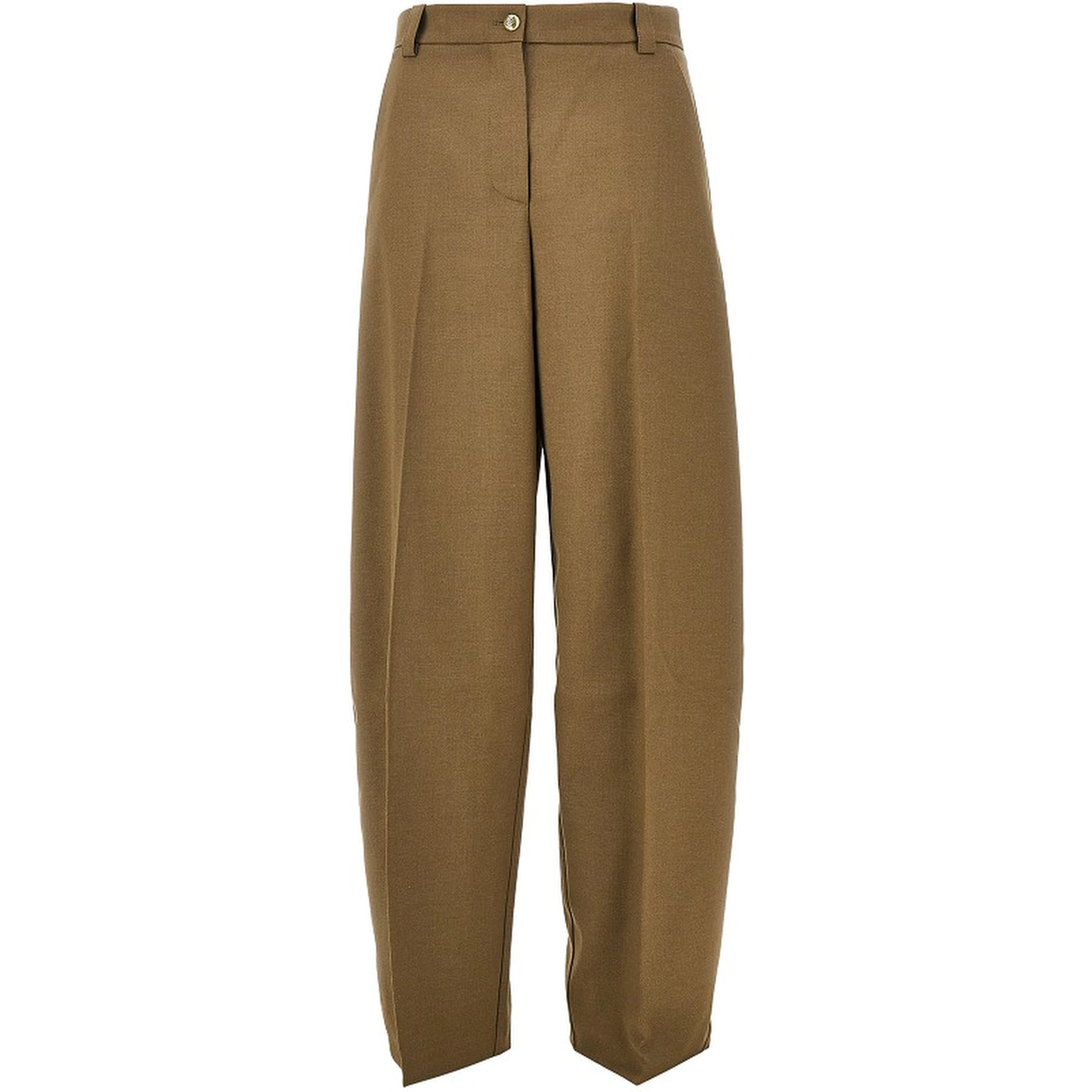 Wool-blend Barrel Leg pants